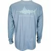 AFTCO Technical T - Jigfish Long Sleeve Slate Blue Shirts